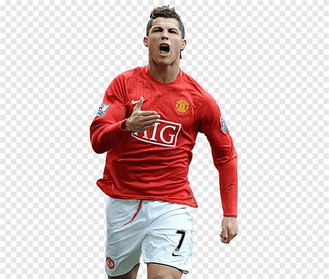 Jugador De Fútbol En Camisa Roja De Manga Larga Cristiano Ronaldo