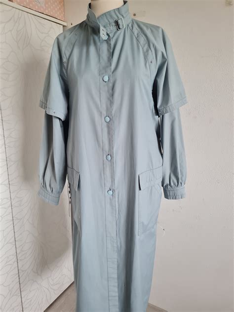 80er Jahre Trenchcoat Etsy De