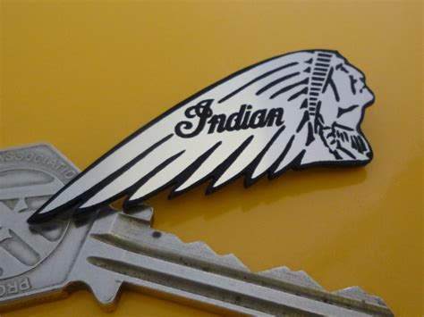 Indian Chief Long Headdress Motorcycle Pin Badge