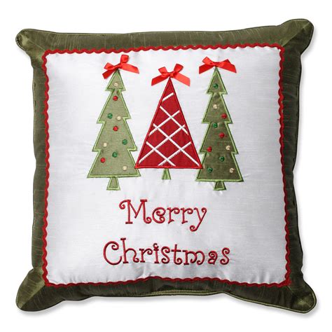 Shop Pillow Perfect Merry Christmas Trees 165 Inch Throw Pillow Free