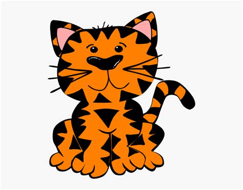 Tiger Svg Clip Arts Cartoon Cat No Eyes Hd Png Download Kindpng