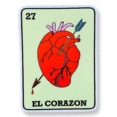 El Corazon Loteria Sticker Artelexia
