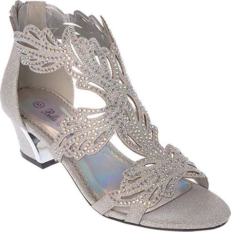 I Like This Rhinestone Dress Shoes Evening Sandals Silver Dress Shoes