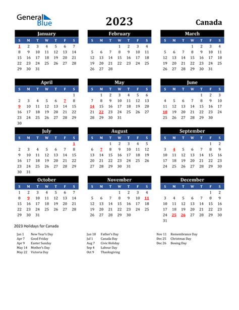 New 2023 Calendar Canada Holidays Photos Calendar With Holidays