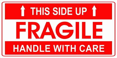This label comes in handy when you want to make an attempt to keep the shipping company from damaging the package. Akshaya Labels Medium Fragile Handle With Care Paper ...