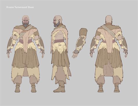 God Of War Redesign Project Kratos Orthographic Sheet Samuel Lam