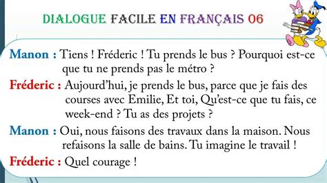 Dialogue Facile En Français 6 Youtube