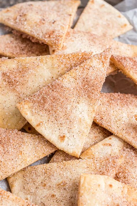 Baked Cinnamon Sugar Tortilla Chips Recipe Shugary Sweets