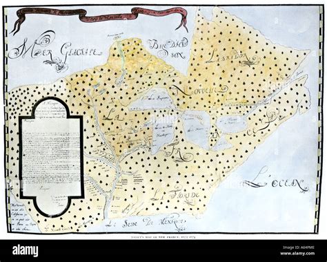 Louis Joliet Mapa De Nueva Francia 1673 1674 Incluyendo La Parte
