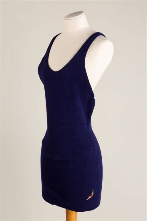 Ladies Navy Wool Swimsuit Works Emuseum