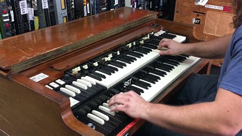 Until 1975, hammond organs generated sound by creating an electric current from rotating a metal tonewheel near an electromagnetic pickup, and then strengthening the signal with an amplifier. 1969 Hammond B3 Organ and Leslie 122 Speaker Cabinet - YouTube