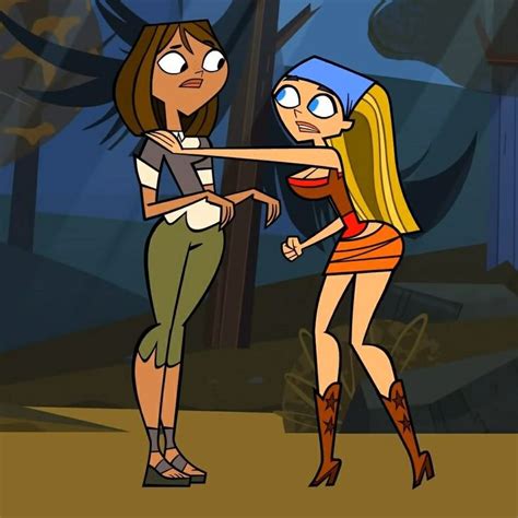 Two Cartoon Characters Are Standing In Front Of A Forest At Night One Has Her Hand On The Other