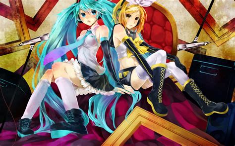 Anime Girls Hatsune Miku Kagamine Rin Vocaloid Wallpapers Hd Desktop And Mobile Backgrounds
