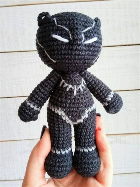 Black Panther Crochet Pattern Pdf Amigurumi Superhero Comics Etsy