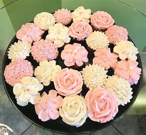 Assorted Flower Cupcake Party Tray Classy Girl Cupcakes