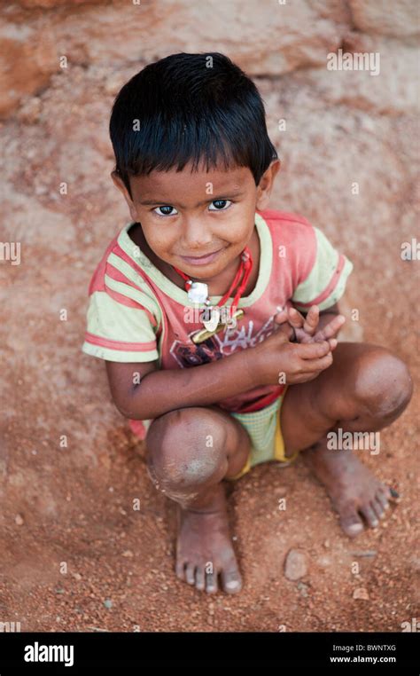 Smiling Happy Indian Village Boy Andhra Pradesh India Stock Photo Alamy