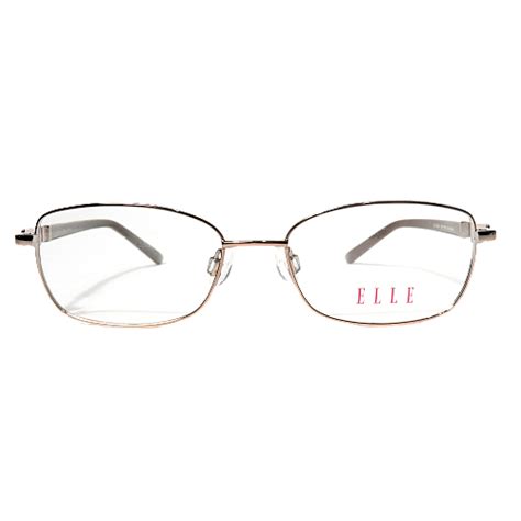 New Elle Womens Eyeglasses El13446 Br Brown Optical Frame 50 16 135 Metal Ebay