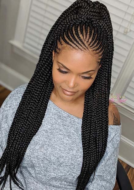 43 Cool Ways To Wear Feed In Cornrows Stayglam