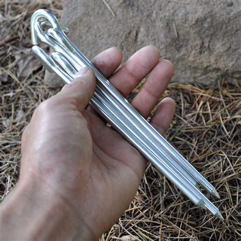 10pcs Aluminum Tent Pegs Ground Stakes Nail For Outdoor Camping Hiking 18cm O Ebay