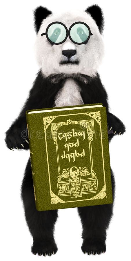 Panda Bear Read Book Illustration Stock De Ilustración Ilustración De