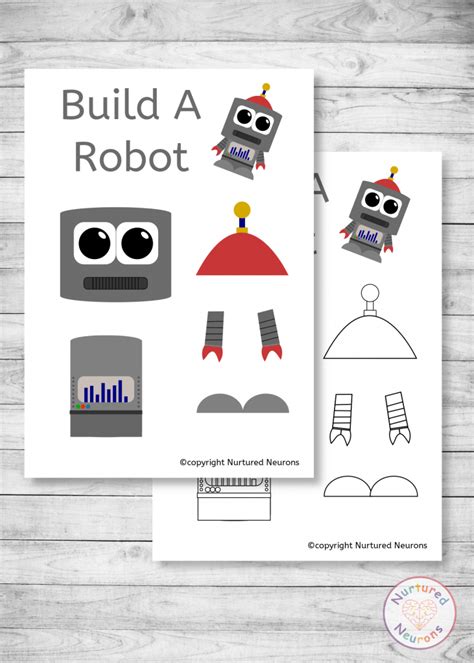 Build A Robot Craft Awesome Printable Nurtured Neurons