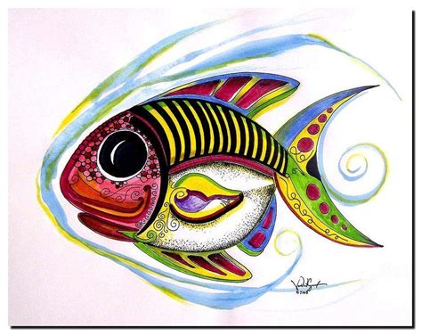 Liven up the walls of your home or office with abstract fish wall art from zazzle. "Fish Study, 3″ (2008) | World-renowned Artist, J. Vincent ...