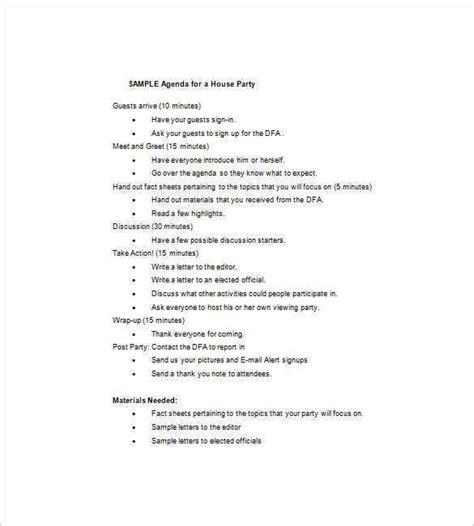 91 Creating Dinner Party Agenda Template In Word For Dinner Party