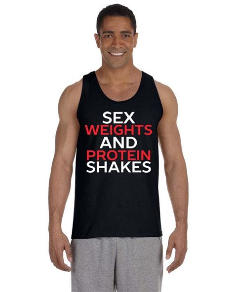 Funny T Shirt Sex Weights And Protein Shakes Gym