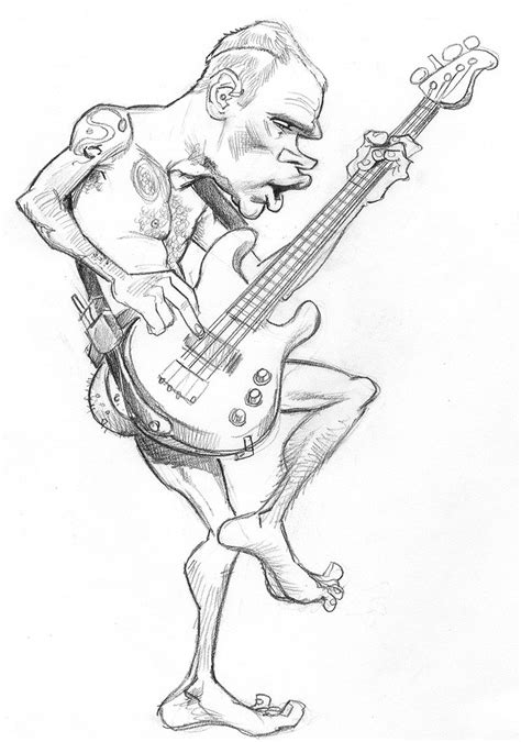 I Did This Sketch Of Red Hot Chili Peppers Bassist Flea A Few Years