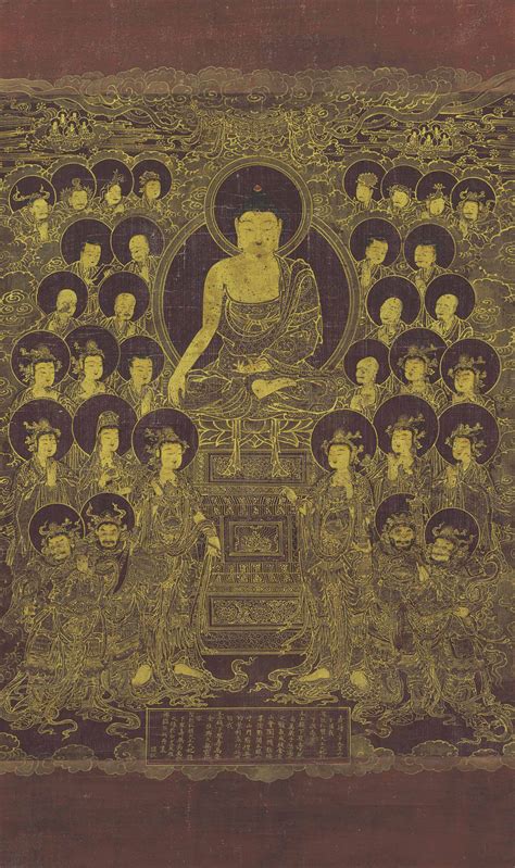 Anonymous Dated 1560 The Assembly Of Buddha Shakyamuni Christie S