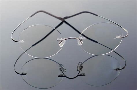 Vintage Rimless Steve Jobs Mens Round Titanium Eyeglasses Glasses