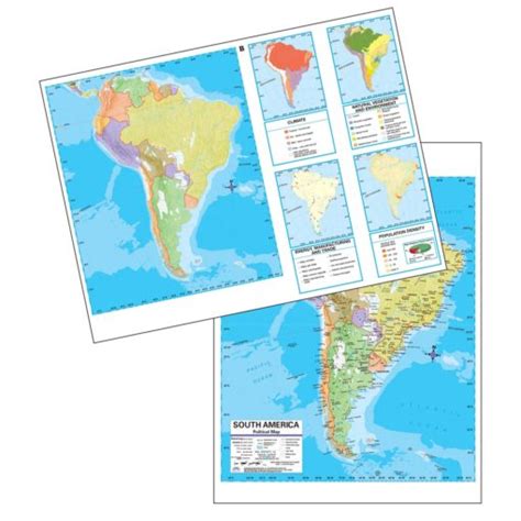 South America Advanced Political Deskpad Map Shop Classroom Maps
