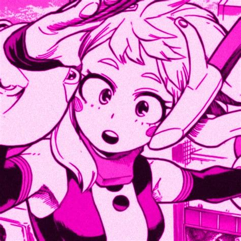 Ochako Uraraka Bnha My Hero Academia Anime Pfp Icon Manga Purple