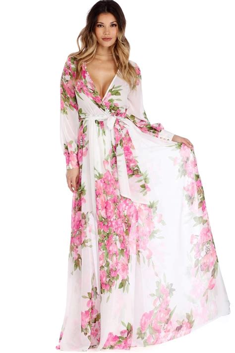 Caroline White Floral Fascination Dress Windsorcloud Floral Print