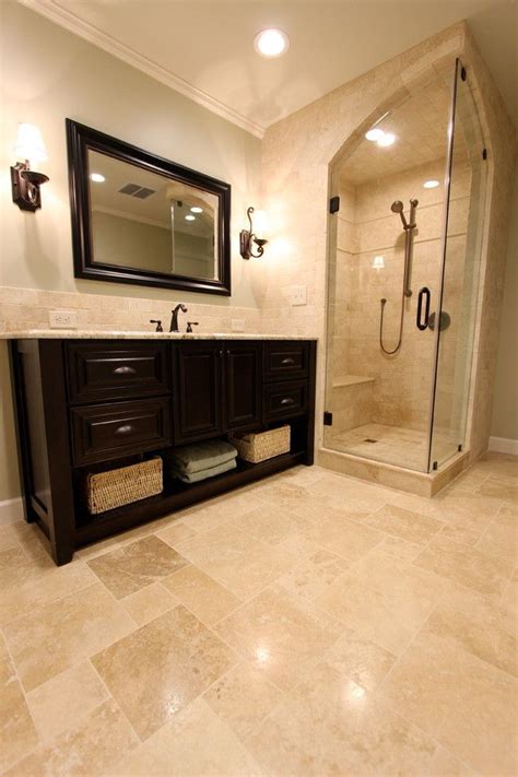 There's no need to tear up your entire bathroom if you want to redecorate or if you want a change of scenery. Image result for travertine tile WHAT PAINT COLOUR GOES ...