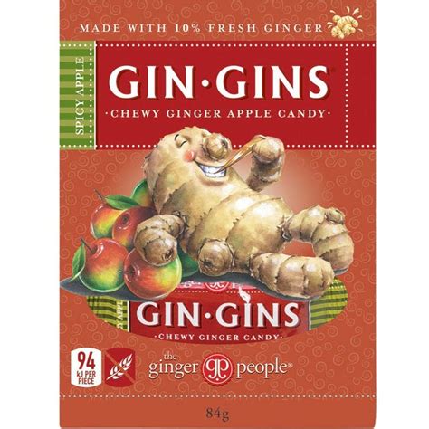Buy The Ginger People Gin Gins Chewy Ginger Spicy Apple Candy 84g