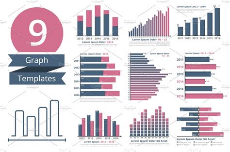 9 Graphs And Charts Templates Background Graphics ~ Creative Market