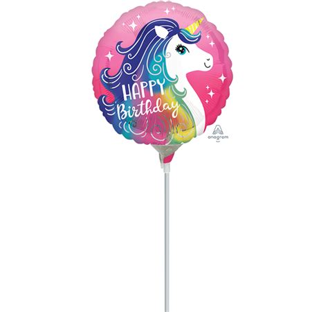22cm Pink Unicorn Happy Birthday A15 Amscan Asia Pacific