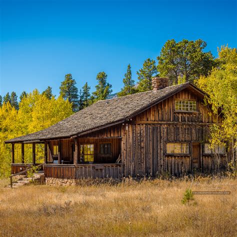 Landscape Photo Of Old Weathered Cedar Colorado Ranch Home