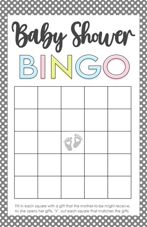 Baby Shower Bingo Game Free Baby Bingo Printable The Girl Creative