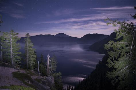 Night At Crater Lake Photograph By Jason Mcmurry