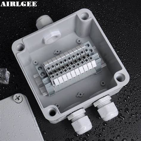 1 Inlet 2 Outlet High Quality Ip66 Abs Waterproof Junction Box Diy