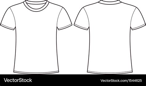 Blank T Shirt Template Front And Back Royalty Free Vector