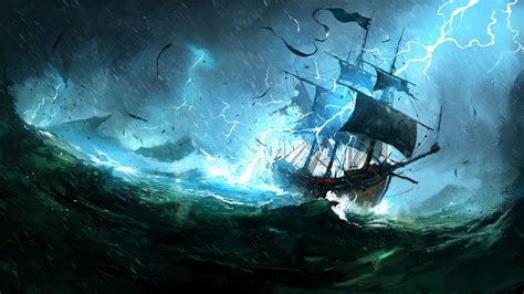 Sail Ship In Storm 2057909 Hd Wallpaper And Backgrounds Download