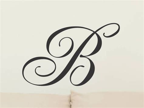 Monogram Wall Decal Single Letter Wall Decor Initial Wall Etsy
