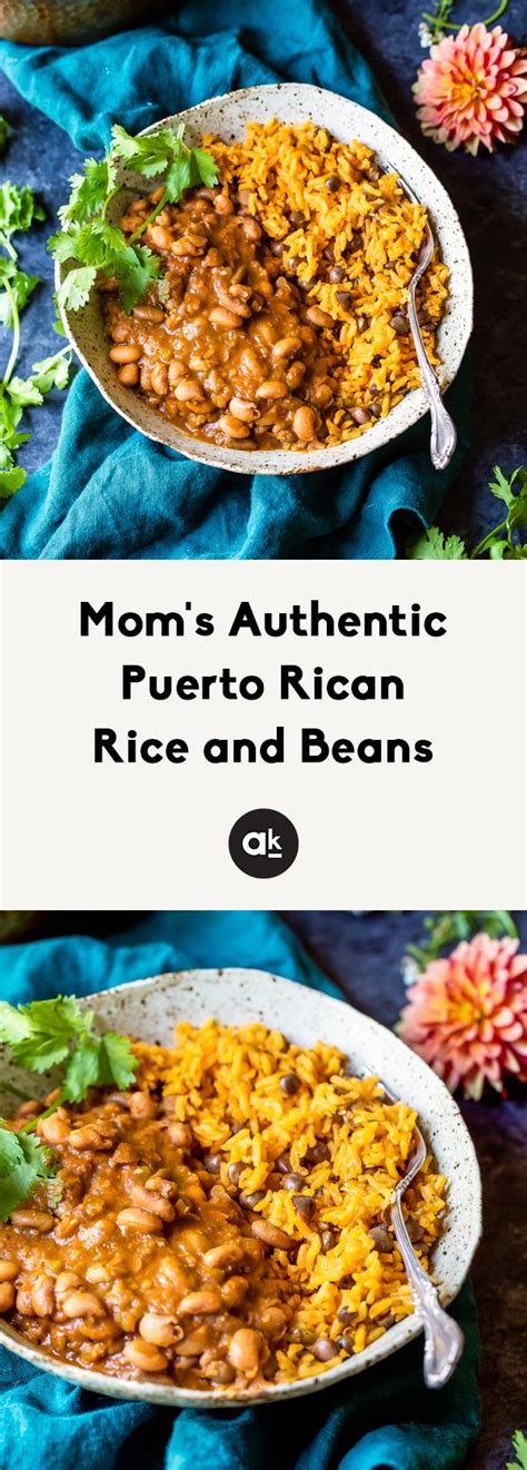 Please read the disclosure policy. Mom's Authentic Puerto Rican Rice and Beans | Recipe ...