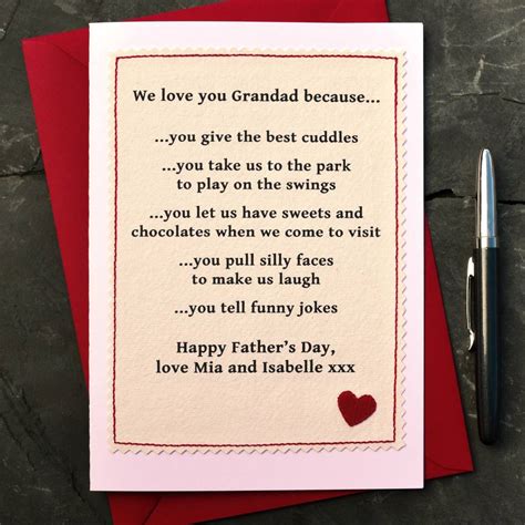 Personalised Grandad Grandpa Fathers Day Card By Jenny Arnott Cards