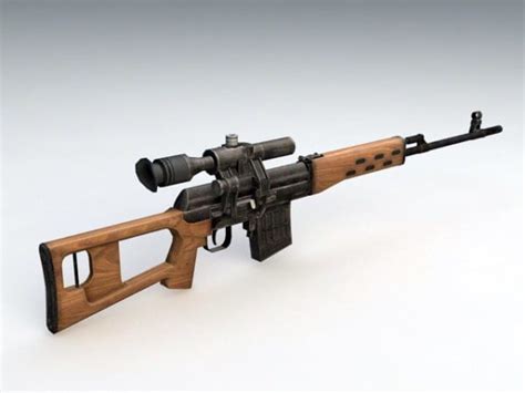 Dragunov Svd Sniper Rifle Gratis 3d Model Max Open3dmodel