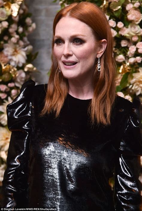 Julianne Moore Looks Glamorous In Patent Leather Dress Daily Mail Online