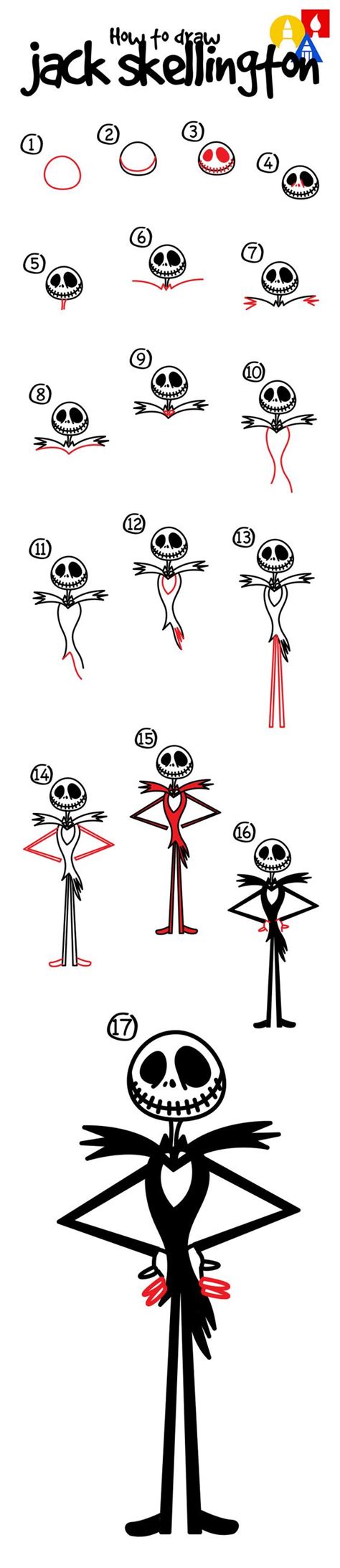 How To Draw Jack Skellington And Sally The Nightmare Before Christmas